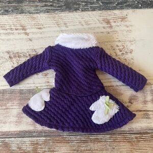 American Girl WELLIEWISHERS Doll CASUALLY COZY Outfit - Purple DRESS Only 2017